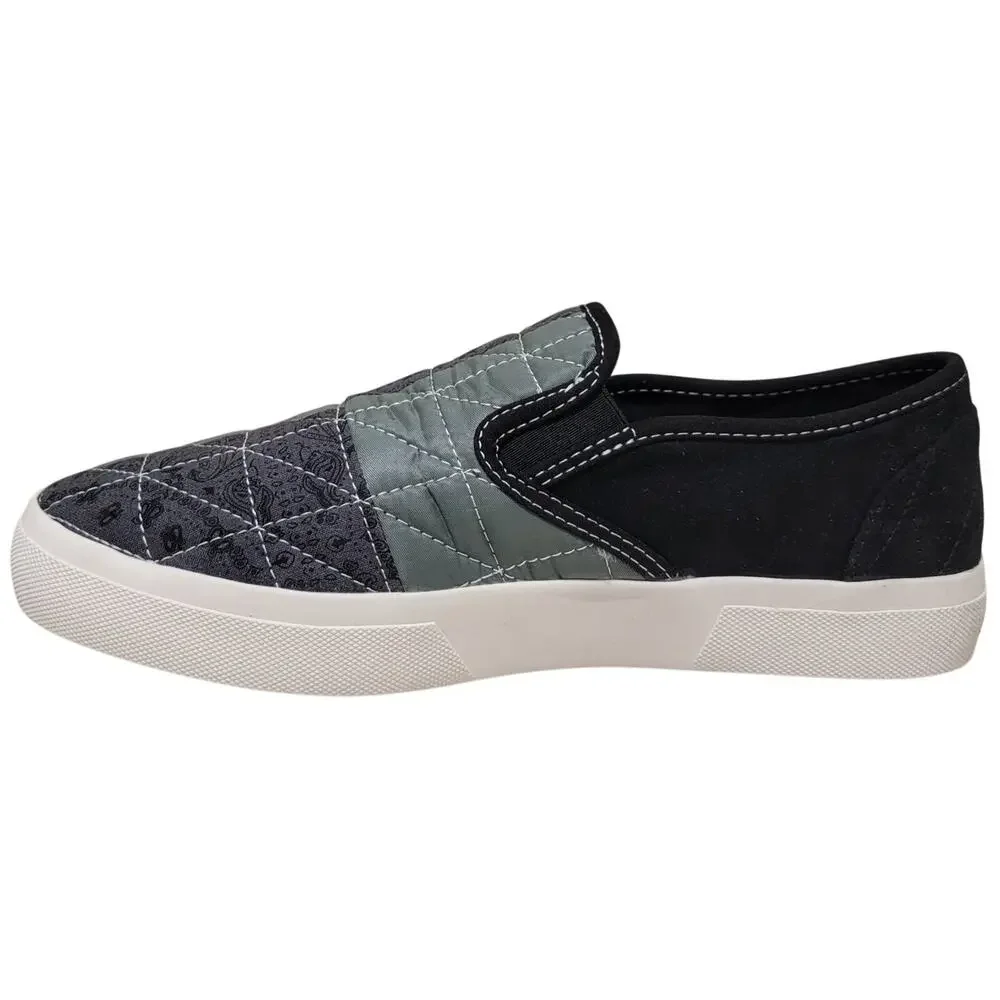 Sun + Stone Men Reins Slip On Sneakers Size US 9M Green Black Quilt Patch